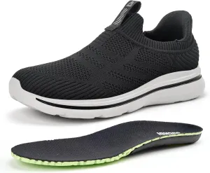 Men's Hands-Free Slip On Sneakers | Laceless Walking Shoes for Gym/Travel/Office