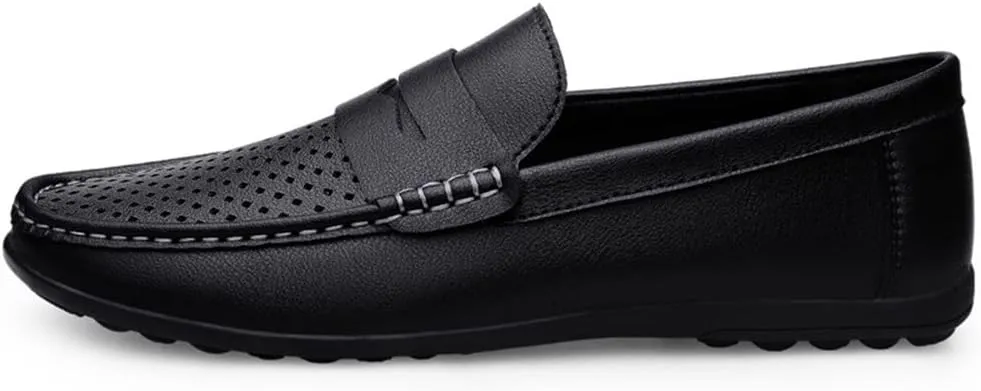 Men's Loafers Penny Loafers Breathable Simple Vegan Leather Flat Heel Slip Resistant Anti-Slip Casual Slip-on