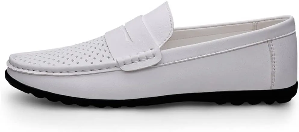 Men's Loafers Penny Loafers Breathable Simple Vegan Leather Flat Heel Slip Resistant Anti-Slip Casual Slip-on