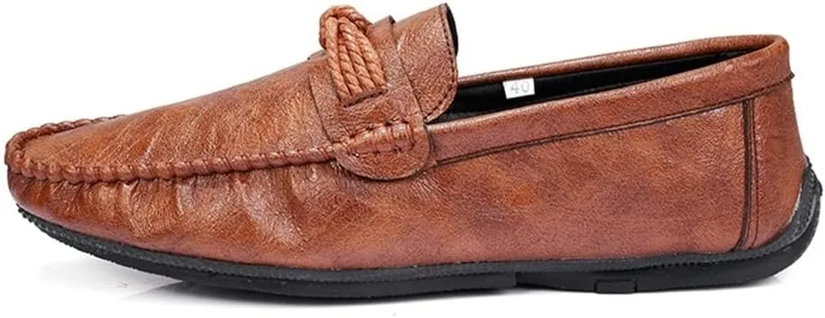 Men's Loafers Penny Loafers Solid Colors Simple Vegan Leather Flat Heel Flexible Slip Resistant Walking Casual Slip-on