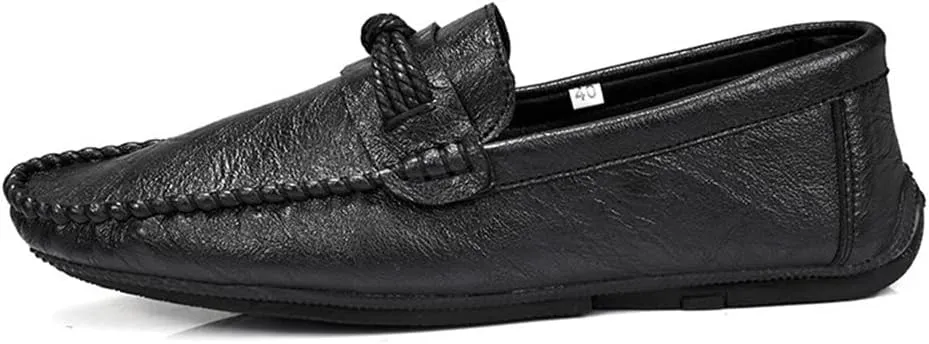 Men's Loafers Penny Loafers Solid Colors Simple Vegan Leather Flat Heel Flexible Slip Resistant Walking Casual Slip-on