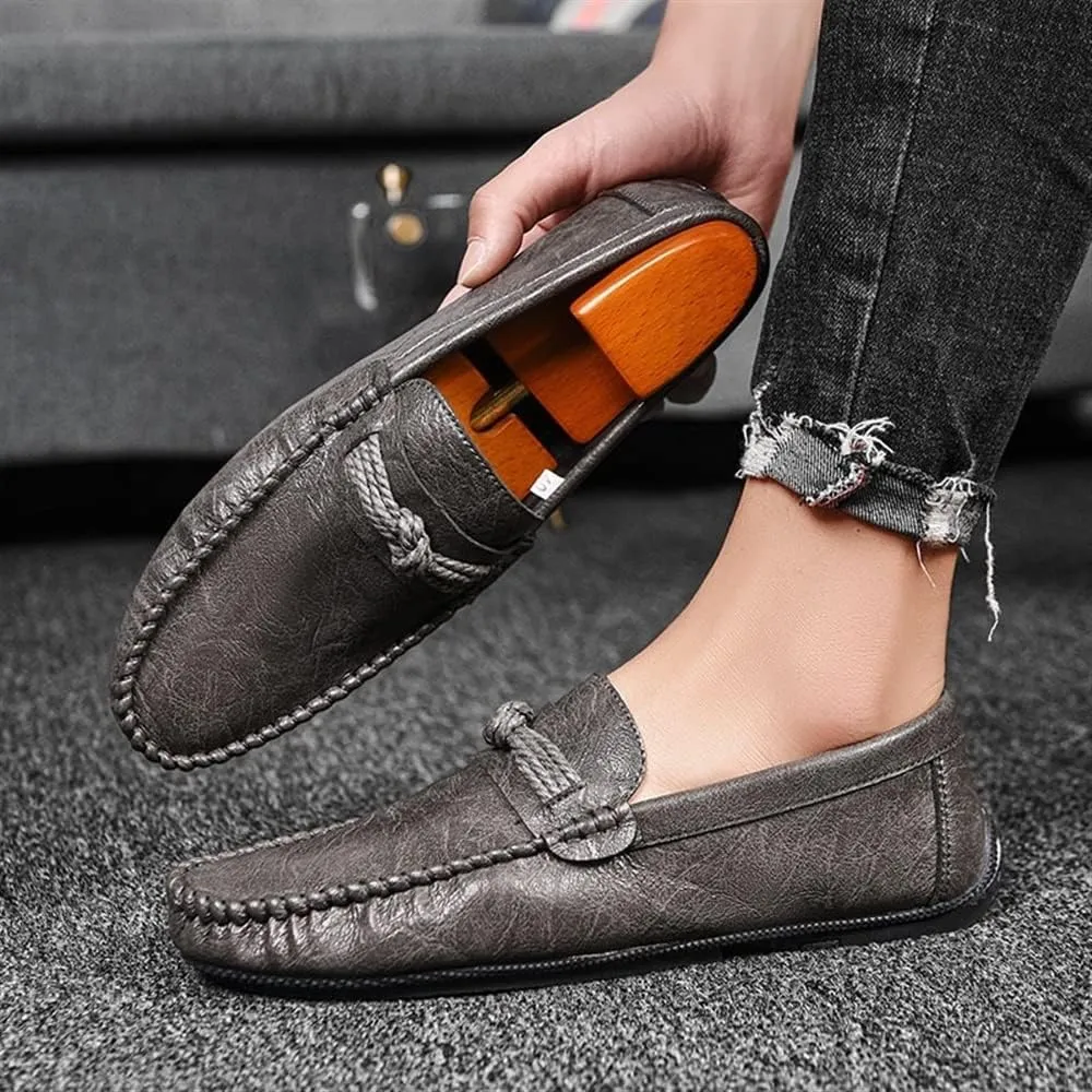 Men's Loafers Penny Loafers Solid Colors Simple Vegan Leather Flat Heel Flexible Slip Resistant Walking Casual Slip-on
