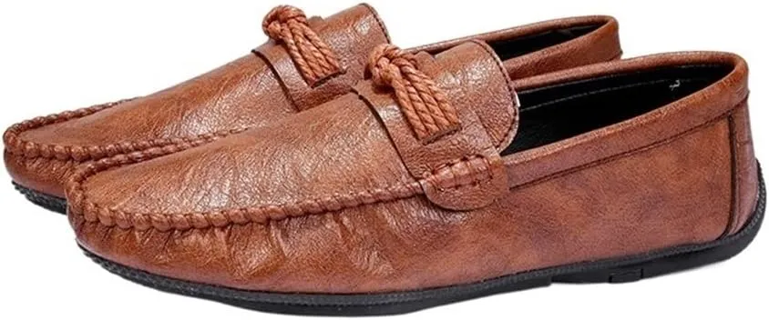 Men's Loafers Penny Loafers Solid Colors Simple Vegan Leather Flat Heel Flexible Slip Resistant Walking Casual Slip-on