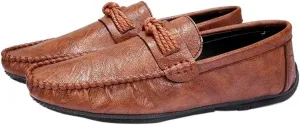 Men's Loafers Penny Loafers Solid Colors Simple Vegan Leather Flat Heel Flexible Slip Resistant Walking Casual Slip-on