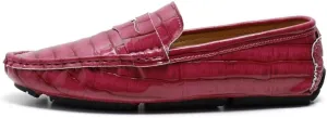 Men's Loafers Round Toe Vegan Leather Plaid Penny Loafers Flexible Anti-Slip Flat Heel Wedding Prom Slip-ons