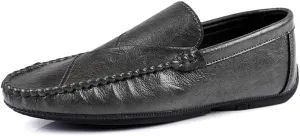 Mens Loafers Shoe Solid Color Vegan Leather Loafer Shoes Comfortable Anti-Slip Flat Heel Outdoor Slip-on