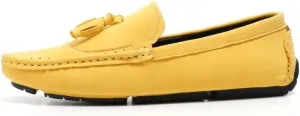 Men's Loafers Square Toe Wingtips Suede Vegan Leather with Tassel Anti-Slip Flat Heel Comfortable Classic Outdoor Slip On