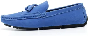Men's Loafers Square Toe Wingtips Suede Vegan Leather with Tassel Anti-Slip Lightweight Flat Heel Outdoor Party Slip-ons