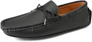 Mens Loafers Vegan Nubuck Leather Boatshoes Anti-Slip Flat Heel Flexible Walking Slip On