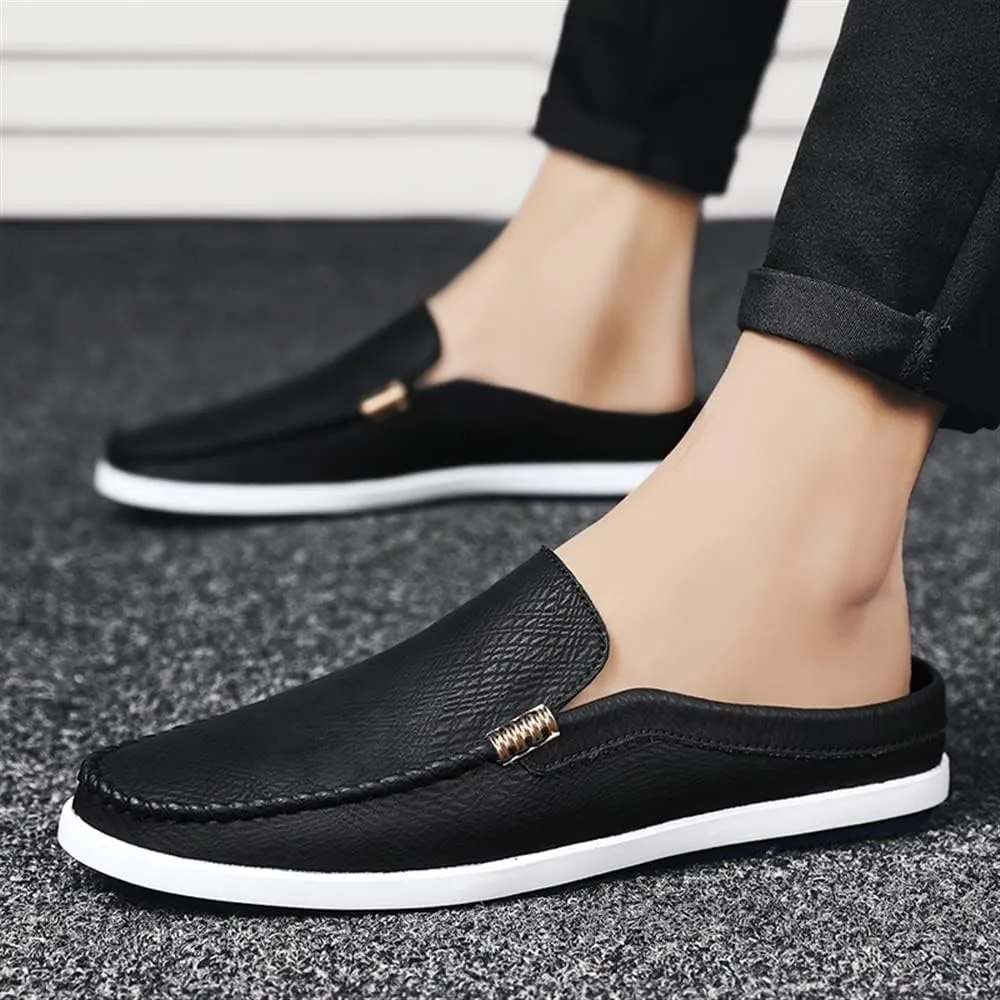 Men's Loafers Venetian Loafers Solid Colors Lightweight Vegan Leather Slip Resistant Lightweight Flat Heel Fashion Slip-ons
