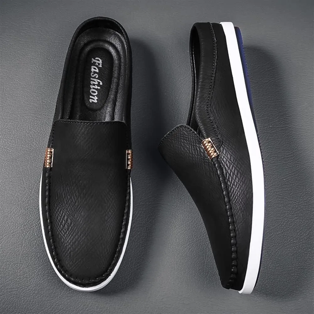 Men's Loafers Venetian Loafers Solid Colors Lightweight Vegan Leather Slip Resistant Lightweight Flat Heel Fashion Slip-ons