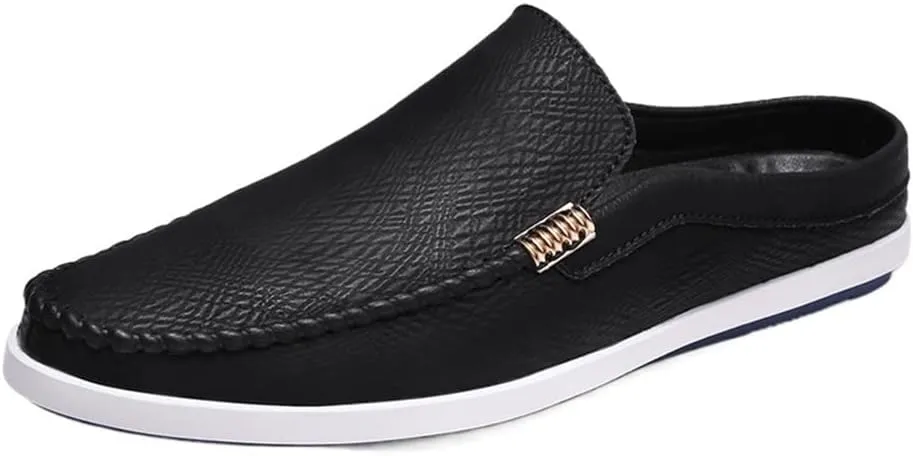 Men's Loafers Venetian Loafers Solid Colors Lightweight Vegan Leather Slip Resistant Lightweight Flat Heel Fashion Slip-ons