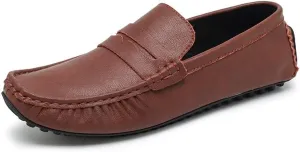 Men's Shoes Loafers for Men Round Toe Vegan Leather Penny Driving Loafers Resistant Lightweight Flat Heel Prom Casual Slip On