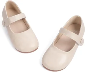 Miamooi Toddler Girl Mary Jane Flats Girls Dress Shoes for Party Wedding School Uniform Shoes Soft Cute Non-Slip Flat for Walking