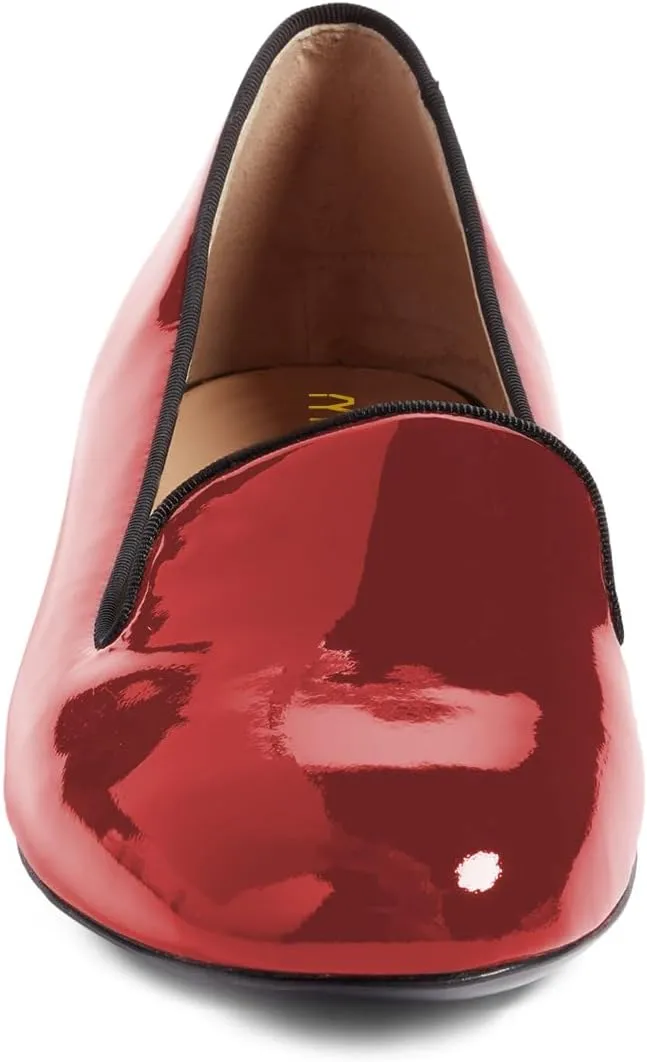 Milooey shoes Women's Comfortable Flat Loafers Comfortable Cute Round Toe Slip On Pumps Casual Flats Dress Shoes Size 4-16 US