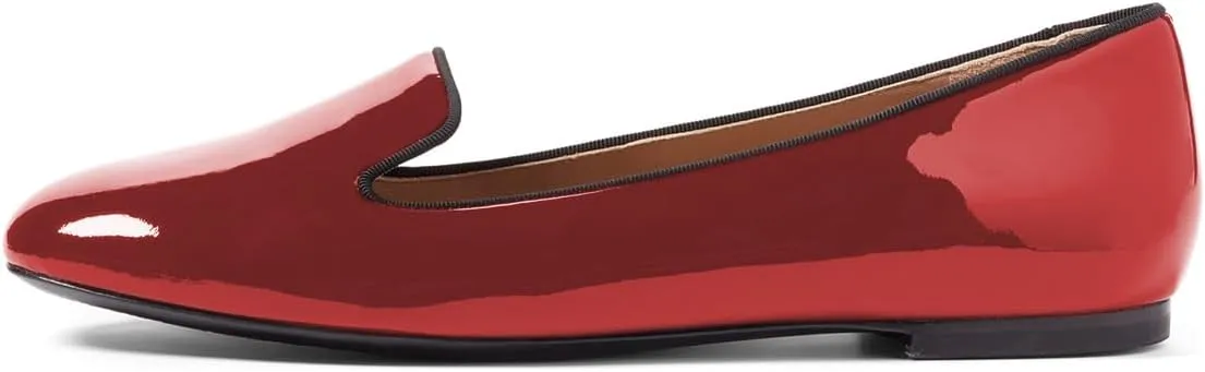 Milooey shoes Women's Comfortable Flat Loafers Comfortable Cute Round Toe Slip On Pumps Casual Flats Dress Shoes Size 4-16 US