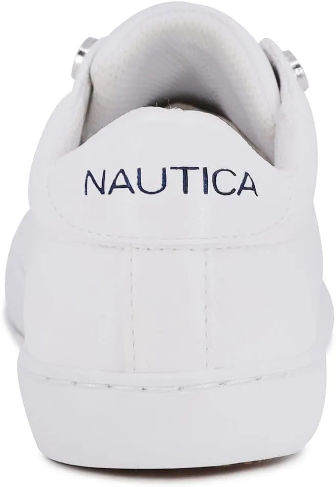 Nautica Women's Slip-On Sneakers  Casual Low-Top Walking Shoes  Comfortable No-Lace Fashion Tennis Style