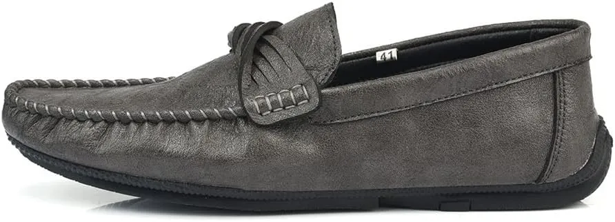 New Loafers for Men Round Toe Penny Moccasins Loafers Simple Vegan Leather Flat Heel Slip Resistant Comfortable Casual Prom Slip-on