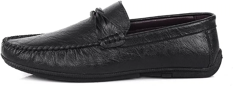 New Men's Loafers Round Toe Venetian Loafers Simple Vegan Leather Anti-Slip Slip Resistant Flat Heel Walking Party Slip-on