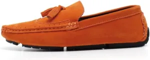 New Men's Loafers Shoes Square Toe Wingtips Suede Vegan Leather with Tassel Resistant Lightweight Flat Heel Classic Slip On