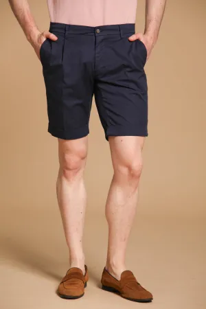 New York 1 Pinces City String bermuda chino uomo in cotone pima regular fit