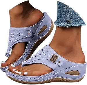 Orthopedic Sandals for Women - Arch Support Wedge Flip Flops Summer 2025 Comfortable Elegant Casual Beach Slippers