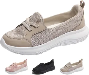 Orthopedic Womens Breathable Slip on Arch Support Non-Slip Shoes on The Go 2024 Comfort Loafers Flats Wide Width Fit Walking Slip-Ins Sneakers Boat Shoes