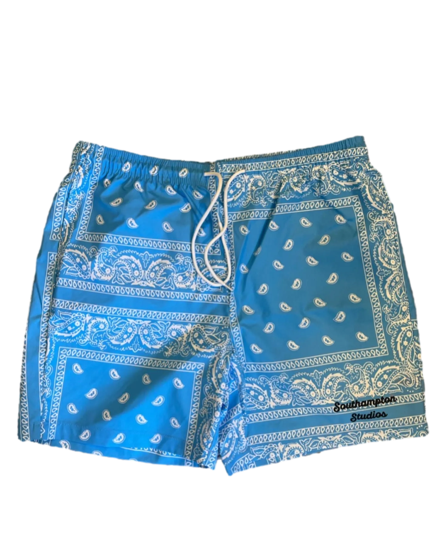 Paisley Board Shorts - Sky Blue