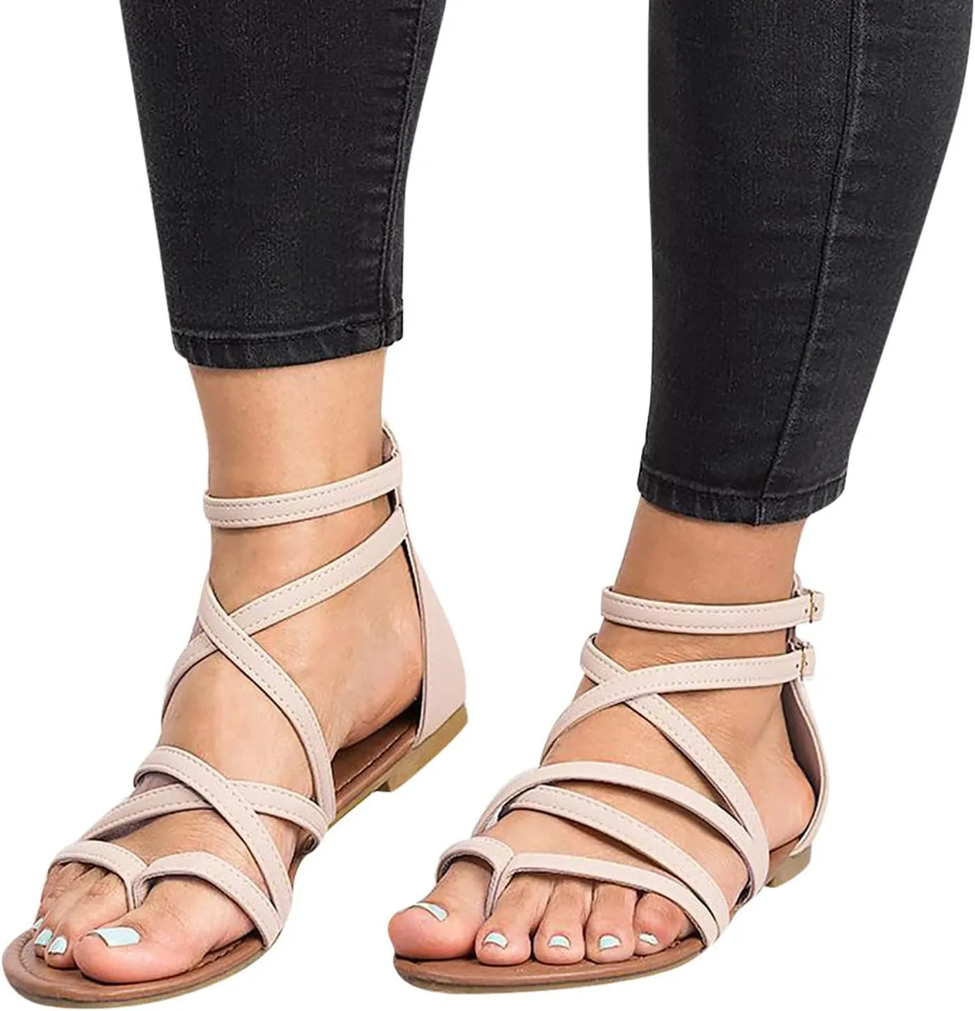 Pinch Fashion Sandals Flat Toe Shoes Ladies Sandals For Women Causal Women's sandals Sandals for Women Wedge Flip Flops