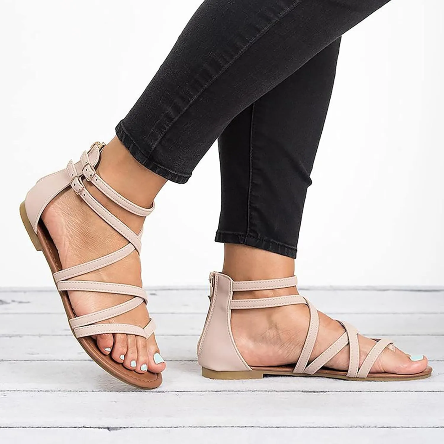 Pinch Fashion Sandals Flat Toe Shoes Ladies Sandals For Women Causal Women's sandals Sandals for Women Wedge Flip Flops
