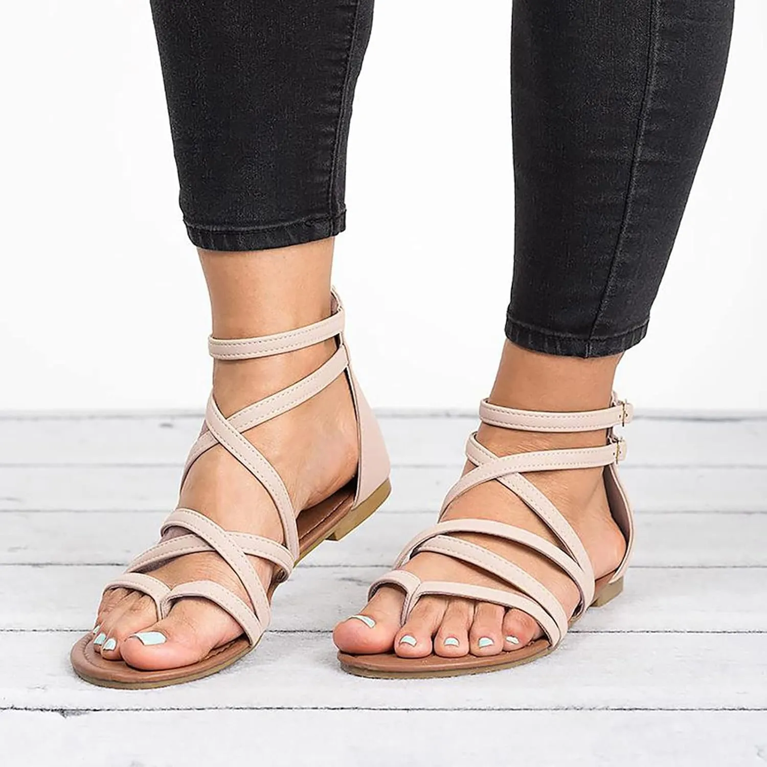 Pinch Fashion Sandals Flat Toe Shoes Ladies Sandals For Women Causal Women's sandals Sandals for Women Wedge Flip Flops