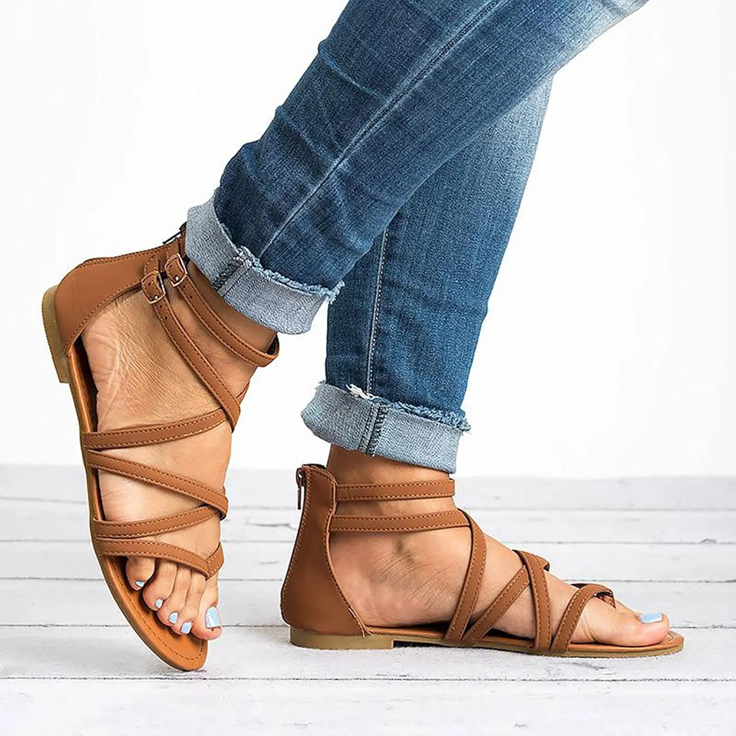 Pinch Fashion Sandals Flat Toe Shoes Ladies Sandals For Women Causal Women's sandals Sandals for Women Wedge Flip Flops