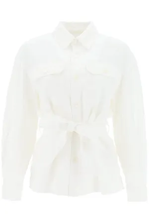 Polo ralph lauren belted linen shirt