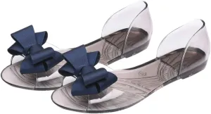 Princess Jelly Sandals with Bow Fish Mouth Summer Bowknot Beach Shoe for Women Girls (Red 35 Yards 5. 5US, 3UK 36EU, 8. 8425Inch)