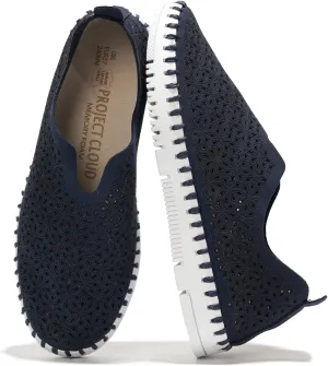 Project Cloud Womens Shoes - Lightweight Summer Loafers for Women with Memory Foam Insole - Breathable Womens Loafers - Perfect Spring Shoes for Women 2025 (Rose, Navy, 11)