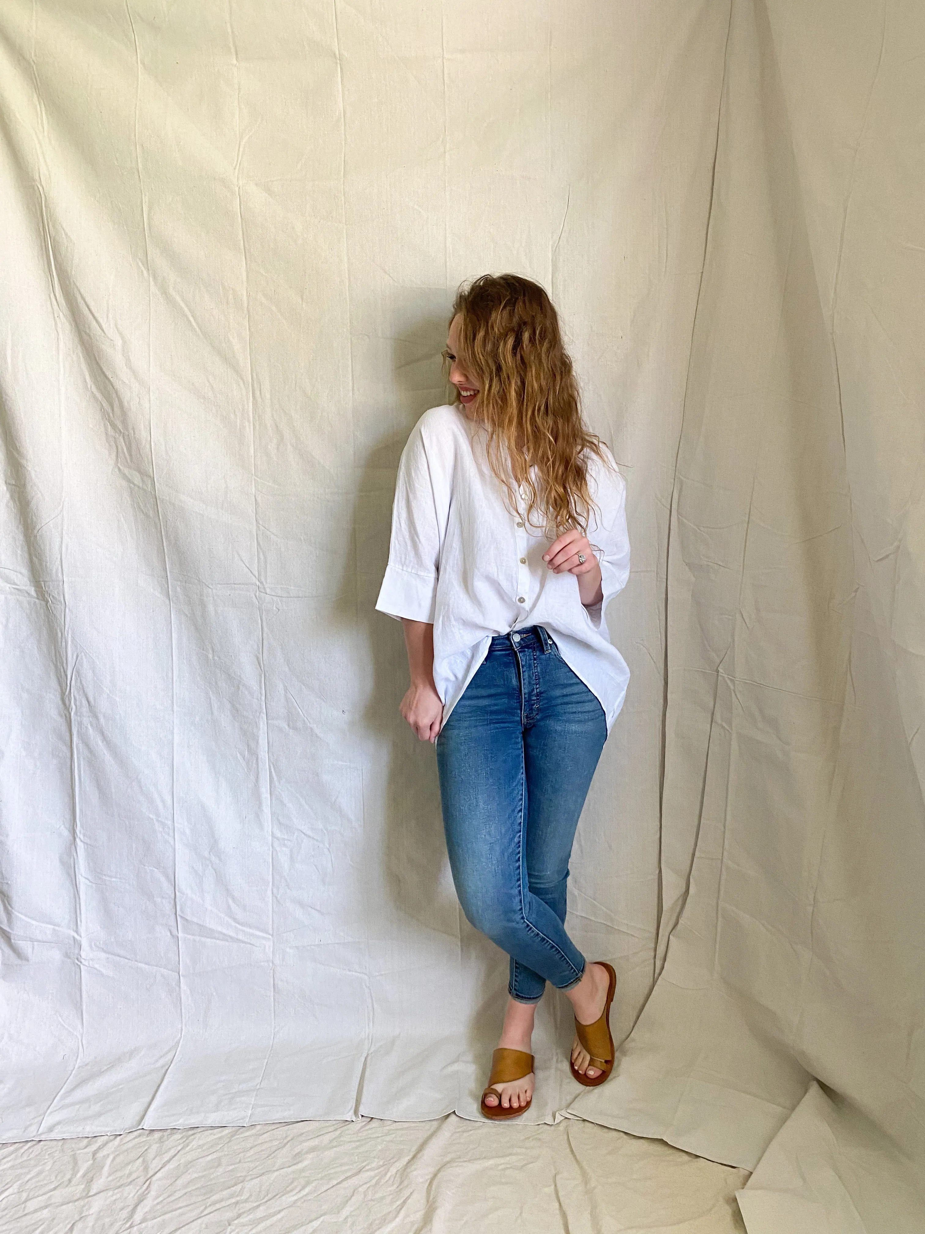 Rema linen button up