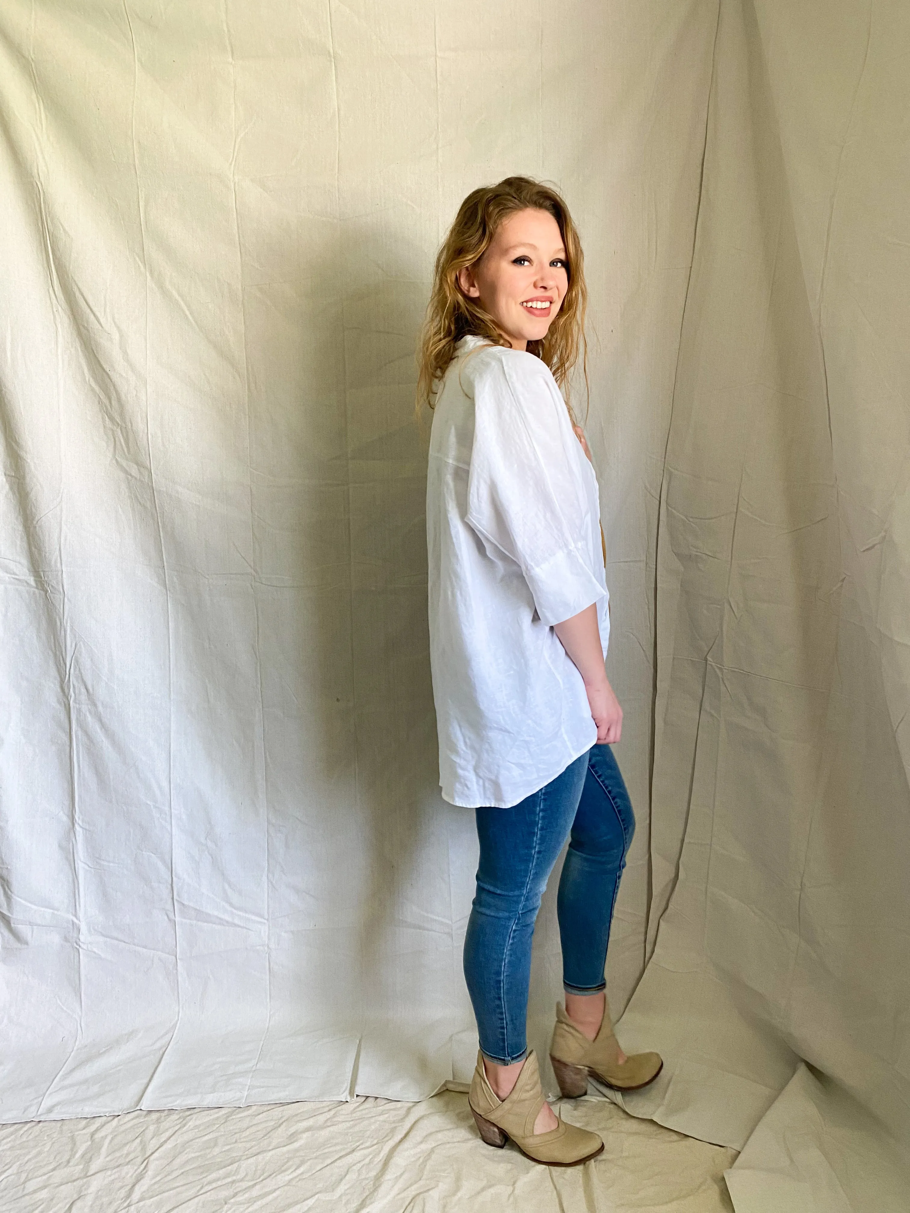 Rema linen button up