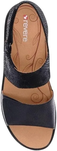 Revere Como Womens Sandals with Back Strap - Premium Leather, Adjustable Fit, Orthotic-Friendly, Shock-Absorbing - Stylish & Comfortable for Travel & Daily Wear
