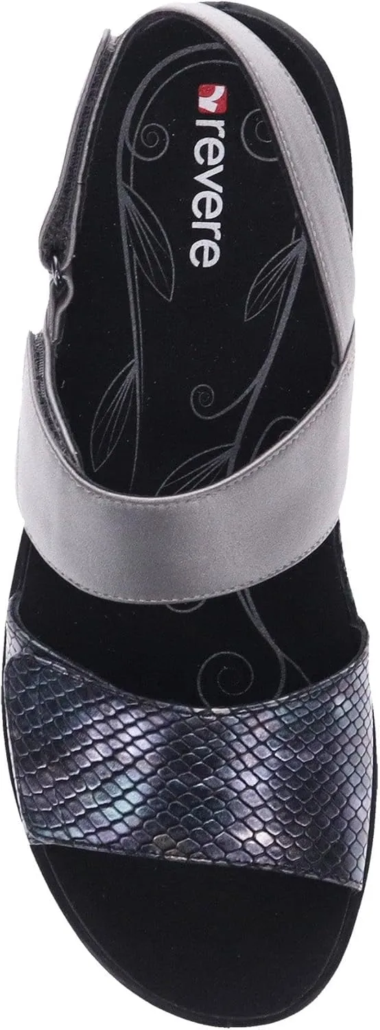 Revere Como Womens Sandals with Back Strap - Premium Leather, Adjustable Fit, Orthotic-Friendly, Shock-Absorbing - Stylish & Comfortable for Travel & Daily Wear