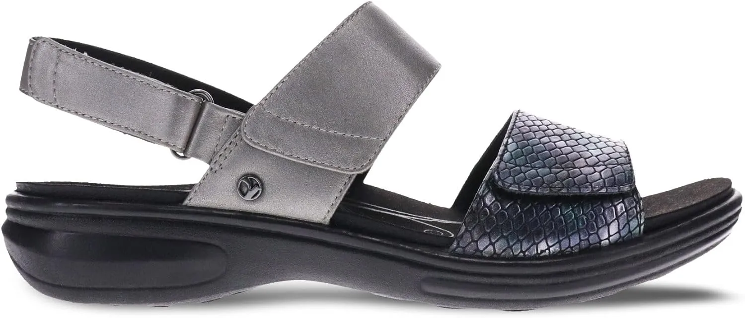 Revere Como Womens Sandals with Back Strap - Premium Leather, Adjustable Fit, Orthotic-Friendly, Shock-Absorbing - Stylish & Comfortable for Travel & Daily Wear