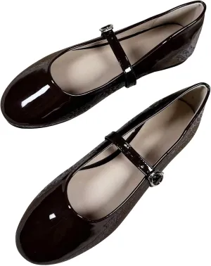 SAILING LU Women Pointed Toe Mary Janes Shoes Retro Plaid Dress Shoes Comfortable Ballet Flats Portable Holiday Shoes