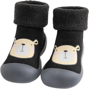 Shoes for Kids,Slipper Knit Solid Shoes Rubber Boys Toddler Warm Stocking Girls Socks Kids Sole Shoes Boys Shoes
