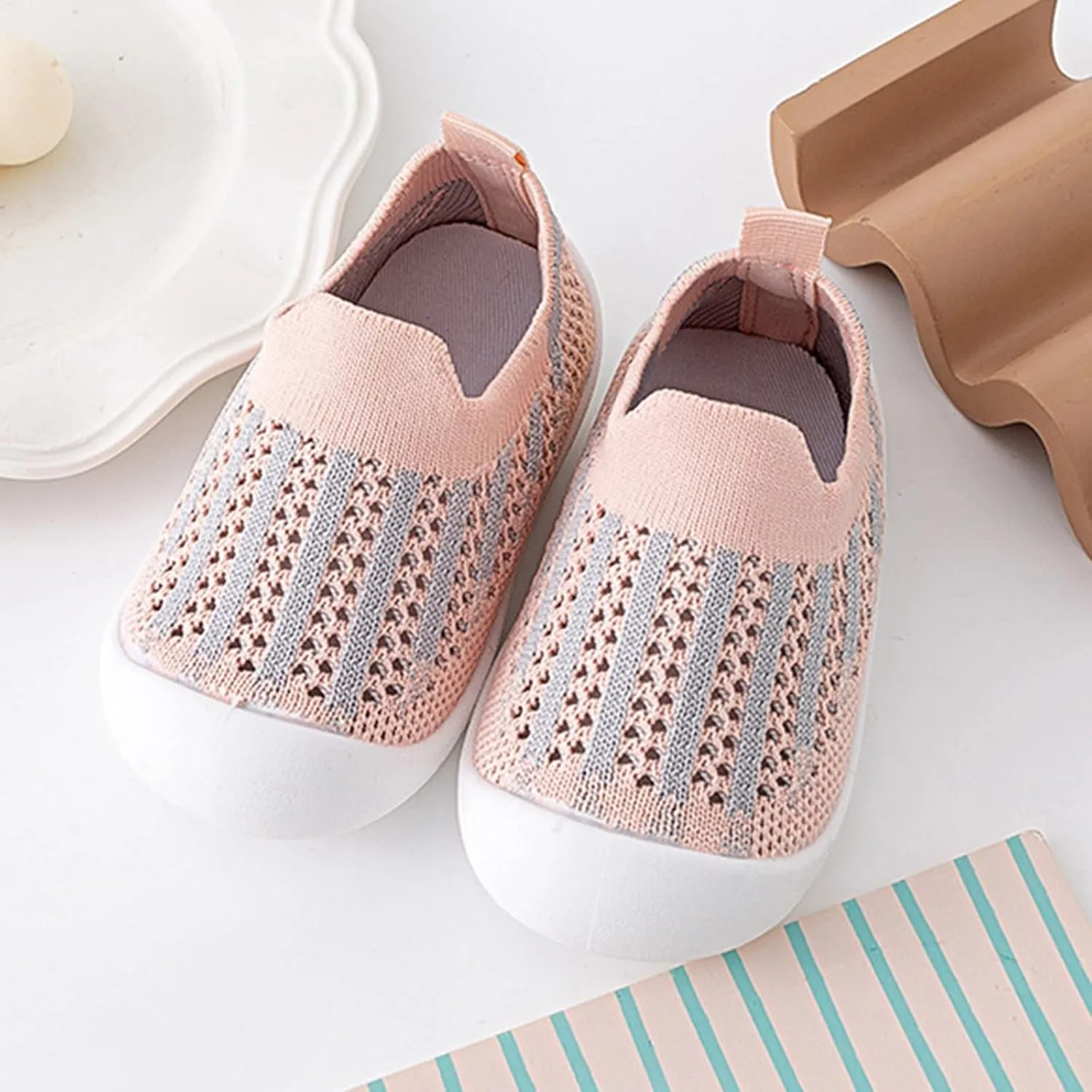 Sock Shoes Toddler Infant Shoes Mesh Slip On Socks Shoes Soft Sole Non Slip Wear Out Toddler Floor Black Shoes B
