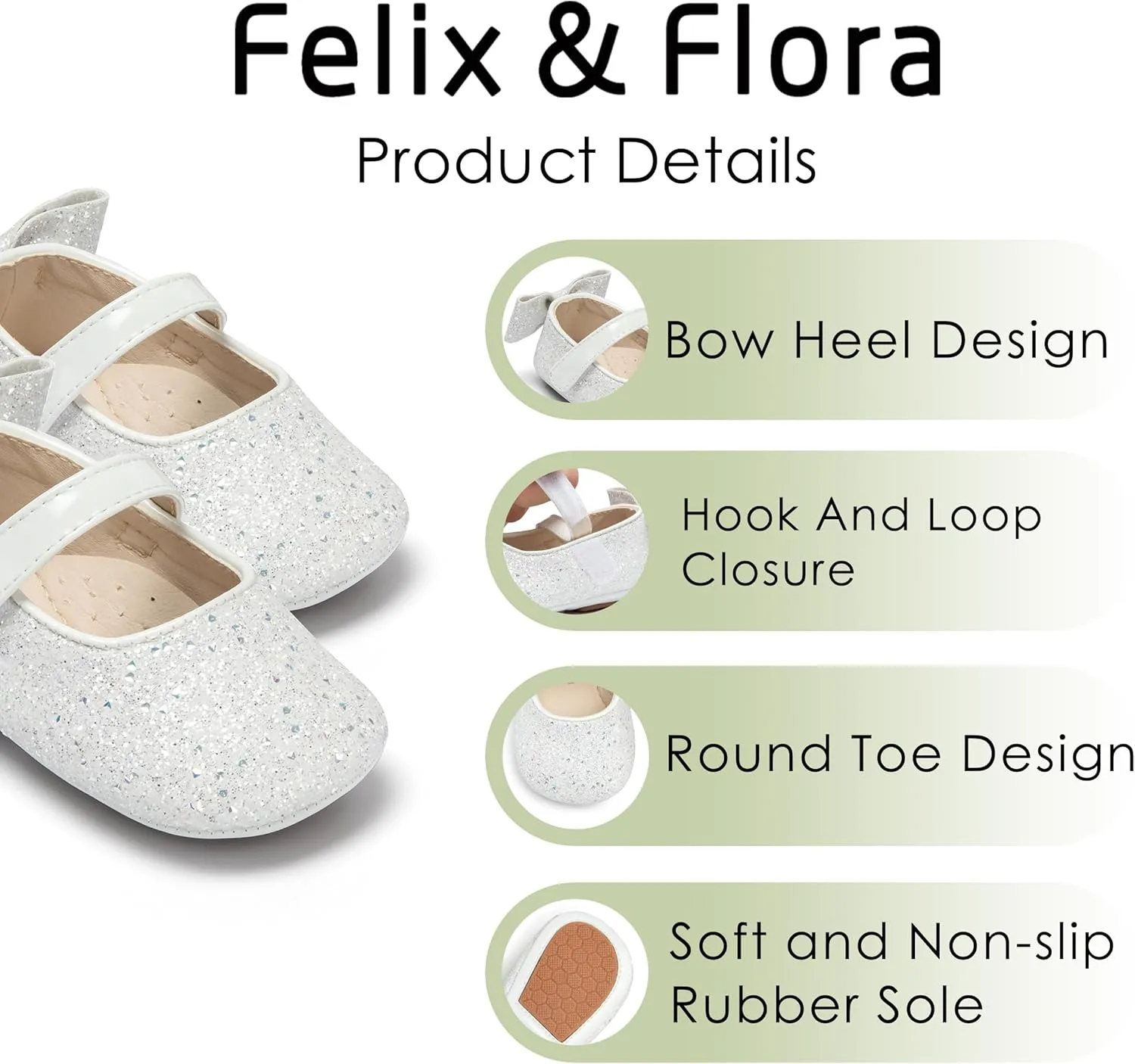 Soft Sole Baby Shoes - Infant Baby Walking Shoes Moccasins Rubber Sole Crib Shoes