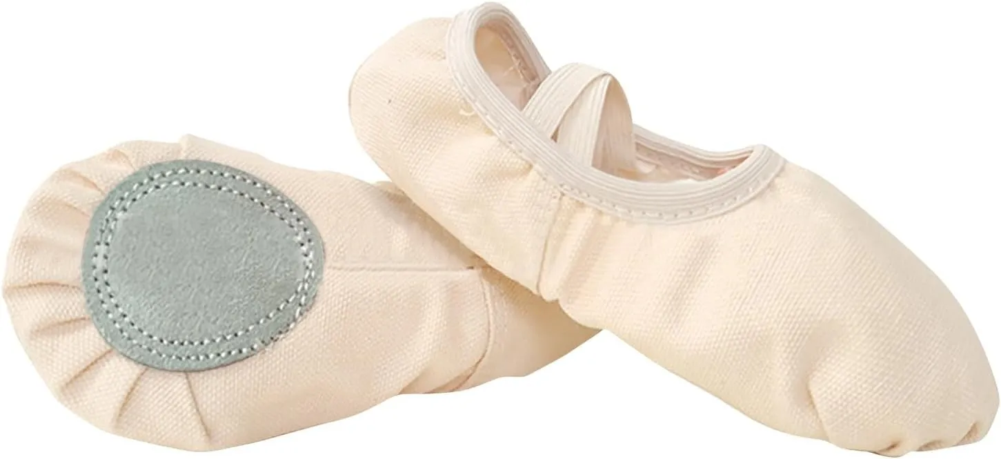 Solid Color Ballet Shoes with Soft Leather Boys Girls Indoor Yoga Dance Shoes for Toddler/Little Kid/Big Kid