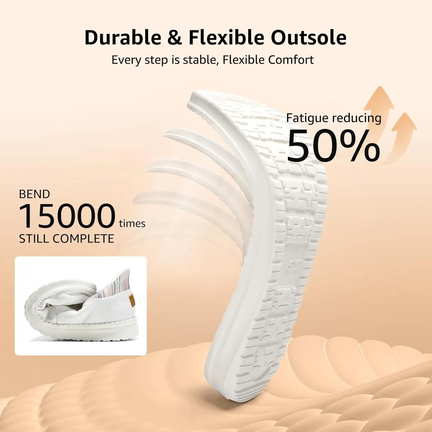 STQ Slip On Women Boat ShoesOrthopedic Plantar Fasciitis Relief Ultralight Arch Support Sneakers