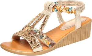 Summer Beach Sandals for Women 2025,Crystal Rhinestone Pearl Flat Sandals for Women Dressy Bling Sparkly Thong Sandals Comfortable T Strap Slip-On Shoes Casual Walking Sandals Strappy Sandals 