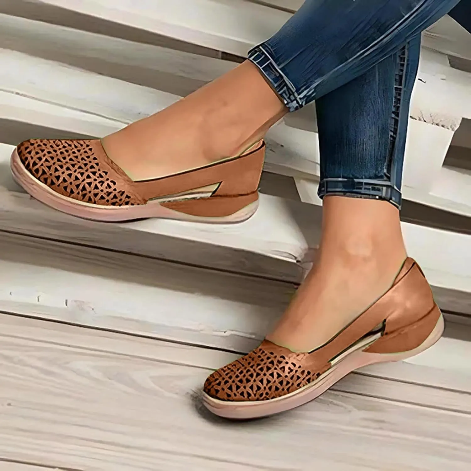 Summer Sandals for Women 2024, Women Comfortable Flat Sandals Dressy Summer Sandal Closed Toe Fisherman Sandals