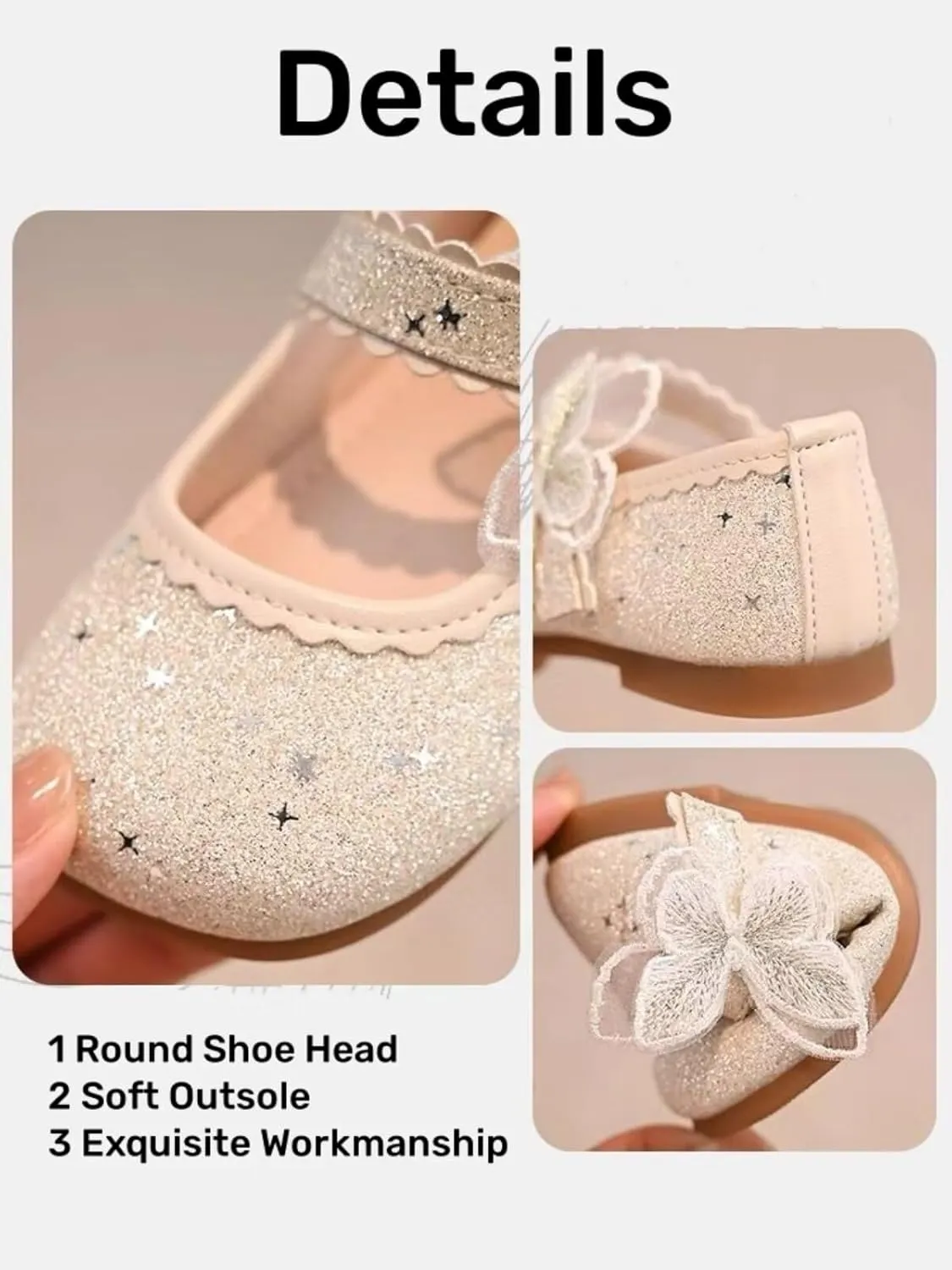 TangDao Toddler Girls Dress Shoes Little Kids Flower Girls Mary Jane Ballet Flats Princess Shoes for Wedding Party