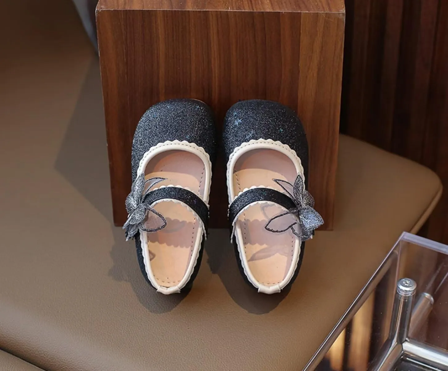 TangDao Toddler Girls Dress Shoes Little Kids Flower Girls Mary Jane Ballet Flats Princess Shoes for Wedding Party